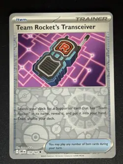 Team Rocket's Transceiver Reverse Holo 178/182 Destined Rivals Pokemon Card TCG - Image 1