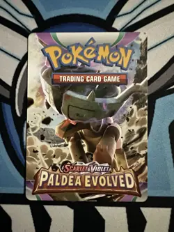 Ting Lu Paldea Evolved Prerelease Trainer Tips Pokemon Card Baxcalibur Murkrow - Image 1