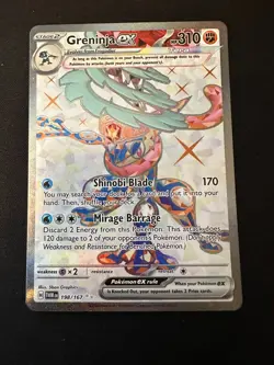 Pokemon TCG Greninja EX Holo Ultra Rare Card Twilight Masquerade 198/167 - Image 1