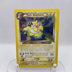 Dark Ampharos 1/105 Neo Destiny Holo NM Swirl Rare WOTC Pokemon TCG Vintage - Image 1