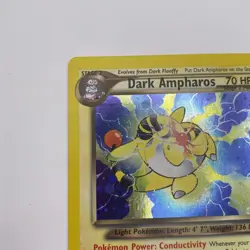 Dark Ampharos 1/105 Neo Destiny Holo NM Swirl Rare WOTC Pokemon TCG Vintage - Image 4
