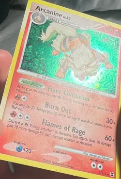 Pokemon ARCANINE Card - 1/111 ARCEUS Platinum Set Holo Rare - Image 3