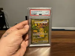 2025 POKEMON PRE EN-PRISMATIC EVOLUTIONS HYPER RARE #179 PIKACHU EX PSA 10 - Image 1