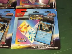 (4) Pokemon TCG Prismatic Evolutions Tech Sticker Collection Lot X4 BRAND NEW - Image 2