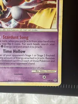 Pokemon TCG Jirachi Unleashed Holo Rare Card 1/95 - Image 4