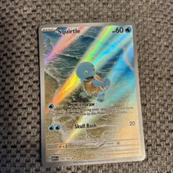Pokemon Squirtle 170/165 Scarlet & Violet 151 Holo Illustration Rare 60 HP - Image 2
