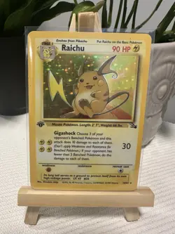 Raichu 14/62 1st Edition Fossil Holo Rare Pokemon TCG 1999 Pokemon LP - Image 1