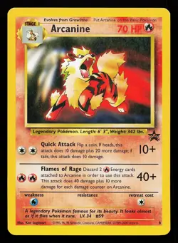 Arcanine 6 WOTC Black Star Promo Pokemon Card - Image 1