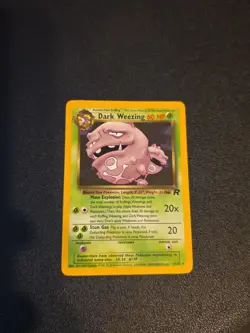 Dark Weezing-31/82-Pokemon Team Rocket Unlimited Rare Non holo WOTC Vintage- LP - Image 1