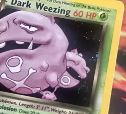 Pokemon TCG: 1999 Team Rocket Dark Weezing Holo Unlimited 14/82 (Swirl) - Image 2