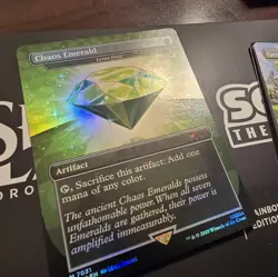 Chaos Emerald (Lotus Petal) Green 7031 Secret Lair Drop Sonic Bonus MTG NM FOIL - Image 1