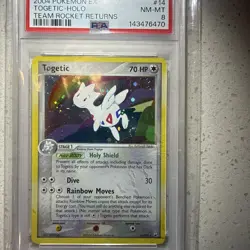 Pokemon Togetic EX Team Rocket Returns Holo Rare #14 PSA 8 - Image 2