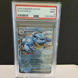 Pokemon Blastoise ex 030/142 Sv07: Stellar Crown EX Double Rare Holo PSA 9 2024 - Image 1