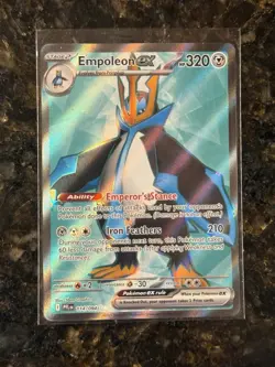 Pokemon Empoleon ex 114/094 Ultra Rare ME02: Phantasmal Flames Full Art Holo NM - Image 1