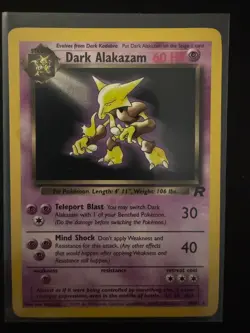 Pokemon TCG Dark Alakazam 18/82 Non Holo Team Rocket Set Rare WOTC - Image 1