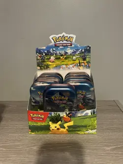 Pokemon TCG: Ascended Heroes 9 x Sealed Mini Tins In Unsealed Display Case - Image 1