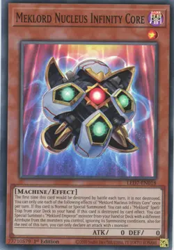 Yugioh Meklord Nucleus Infinity Core LED7-EN018 Super Rare NM - Image 1