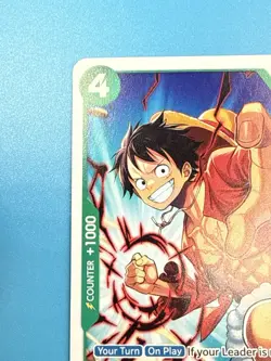 Luffy Red Bull Promo Card One Piece TCG English Very Clean 🔥 Fast Shipping - Image 2