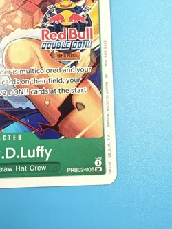 Luffy Red Bull Promo Card One Piece TCG English Very Clean 🔥 Fast Shipping - Image 5
