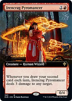 Irencrag Pyromancer (Extended Art) Throne of Eldraine NM Red Rare CARD ABUGames - Image 1
