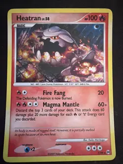 Pokemon TCG Heatran Holo Rare Card 3/99 Platinum Arceus 2009 NM - Image 1