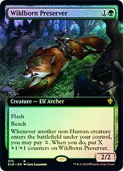 Wildborn Preserver (Extended Art) FOIL Throne of Eldraine NM Rare CARD ABUGames - Image 1