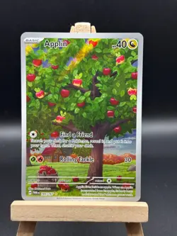Applin 185/167 Twilight Masquerade Illustration Rare Full Art Pokemon Card (R3) - Image 1