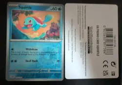 Pokemon Center Squirtle Promo Reverse Holo Card 007/165 Near Mint Condition - Image 1