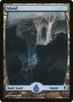 Island (235) Zendikar MINT Basic Land Extended / Full Art MAGIC CARD ABUGames - Image 1