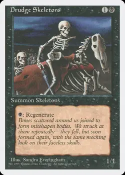 4th Edition Drudge Skeletons MTG Magic the Gathering NM - Image 1