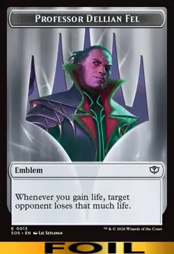 Professor Dellian Fel Emblem ** FOIL ** Secrets of Strixhaven - NM MTG - Image 1