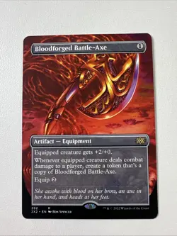Bloodforged Battle-Axe (Borderless) Double Masters 2022 Foil - Image 1