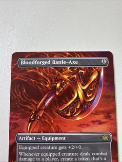 Bloodforged Battle-Axe (Borderless) Double Masters 2022 Foil - Image 3
