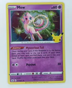 Mew 011/025 Holo Rare Celebrations Pokemon Near Mint - Image 1