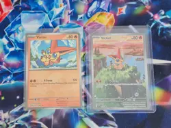 Pokemon Victini Illustration Rare Promo 208 and Poke Ball 3 - Image 1