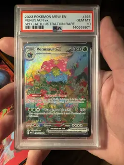 2023 POKEMON MEW EN-151 SPECIAL ILLUSTRATION RARE #198 VENUSAUR EX PSA 10 - Image 1