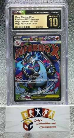 MEGA CHARIZARD X EX MEGA Dream ex Holo #223 CGC Pristine 10 Pokemon - Image 1