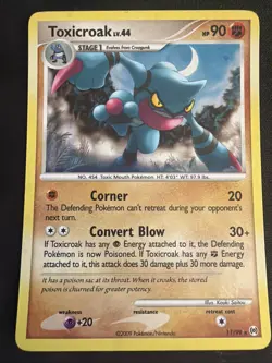 NM - Pokemon TCG Toxicroak Holo Rare Arceus Card 11/99 - Image 1