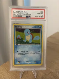 2004 Pokemon EX Squirtle Reverse Foil #82 82/112 Fired Red & Leaf Green PSA 8 - Image 1