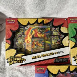 Pokemon TCG Ascended Heroes Mega Emboar/Feraligatr/Meganium EX Box Set - Image 2