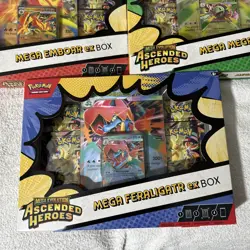 Pokemon TCG Ascended Heroes Mega Emboar/Feraligatr/Meganium EX Box Set - Image 4