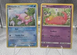 Lot Pokemon Slowpoke 82/106 Great Encounters + Slowpoke 48/145 Guardians Rising - Image 1