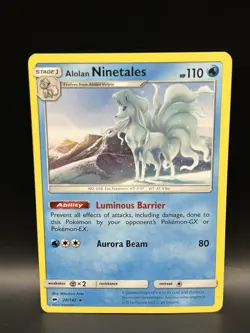 Alolan Ninetales 28/147 - Pokemon Burning Shadows Card - LP - Image 1