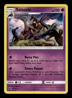Salazzle 47/111 SM - Crimson Invasion Holo Rare Pokemon TCG - Image 1