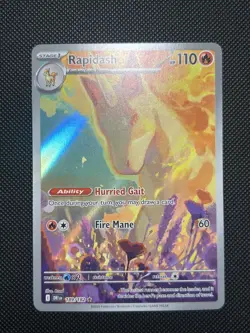 Pokemon TCG Rapidash 189/182 Destined Rivals Illustration Rare NM - Image 1