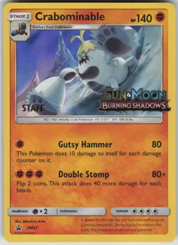Pokemon TCG Crabominable - (Prerelease) [Staff] Promo SM Promos SM47 - Image 1