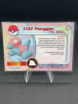 Pokemon Topps #137 Porygon 2000 Chrome TV Animation Edition Series 2 Holo - Image 3