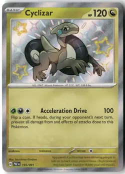 Cyclizar, Pokemon SV: Paldean Fates Shiny Rare, 195/091 NM - Image 1
