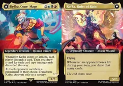 Kefka, Court Mage // Kefka, Ruler of Ruin (#496) - Extended Art FIN NM MTG - Image 1