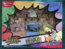 Pokemon Mega Evolution Ascended Heroes Deluxe Pin Box 2024 English Tepig Chikor… - Image 1